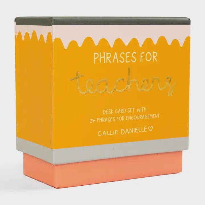 PHRASES FOR TEACHERS: ENCOURAGING DESK CARD SET