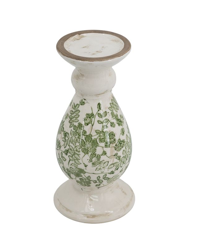 VINTAGE EUROPEAN BOTANICAL CANDLE HOLDER