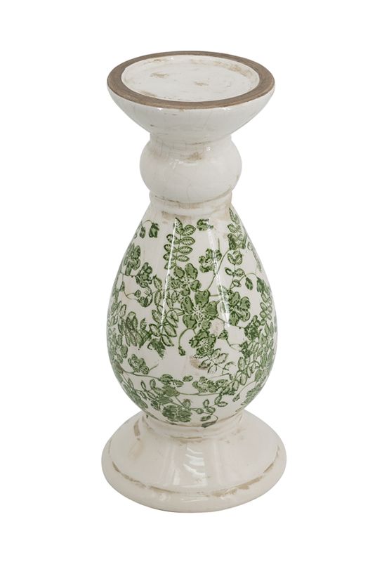 LARGE VINTAGE EUROPEAN BOTANICAL CANDLE HOLDER