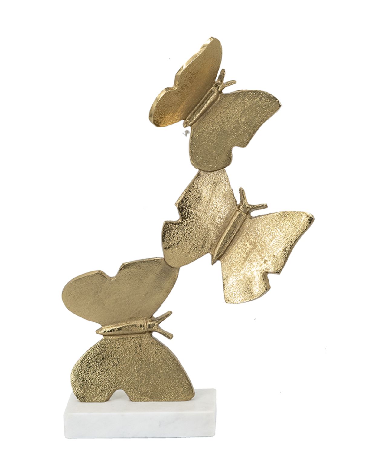 GOLD ALUMINUM BUTTERFLY SCULPTURE