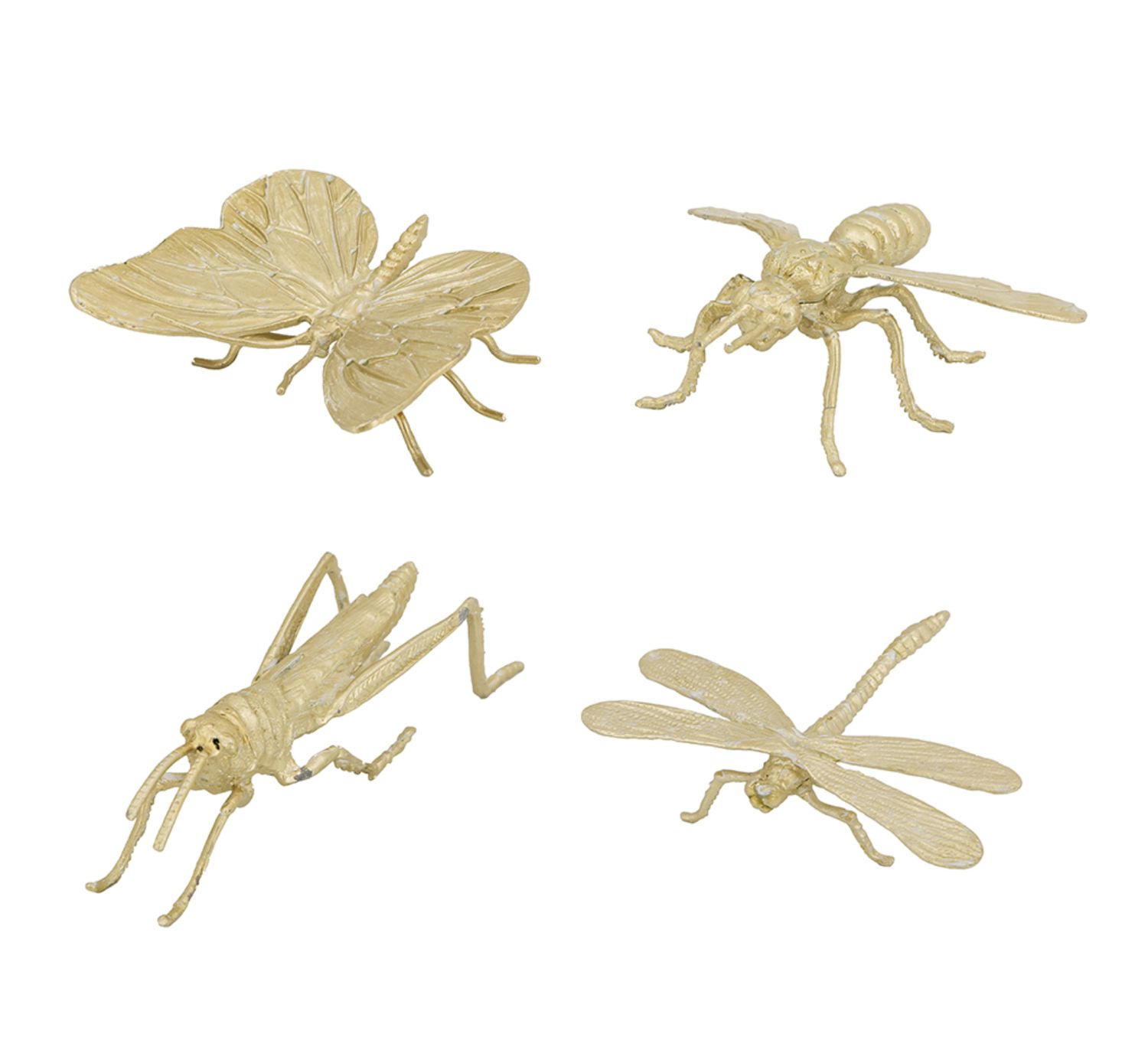 CAST IRON INSECT SITTERS- SET OF 4