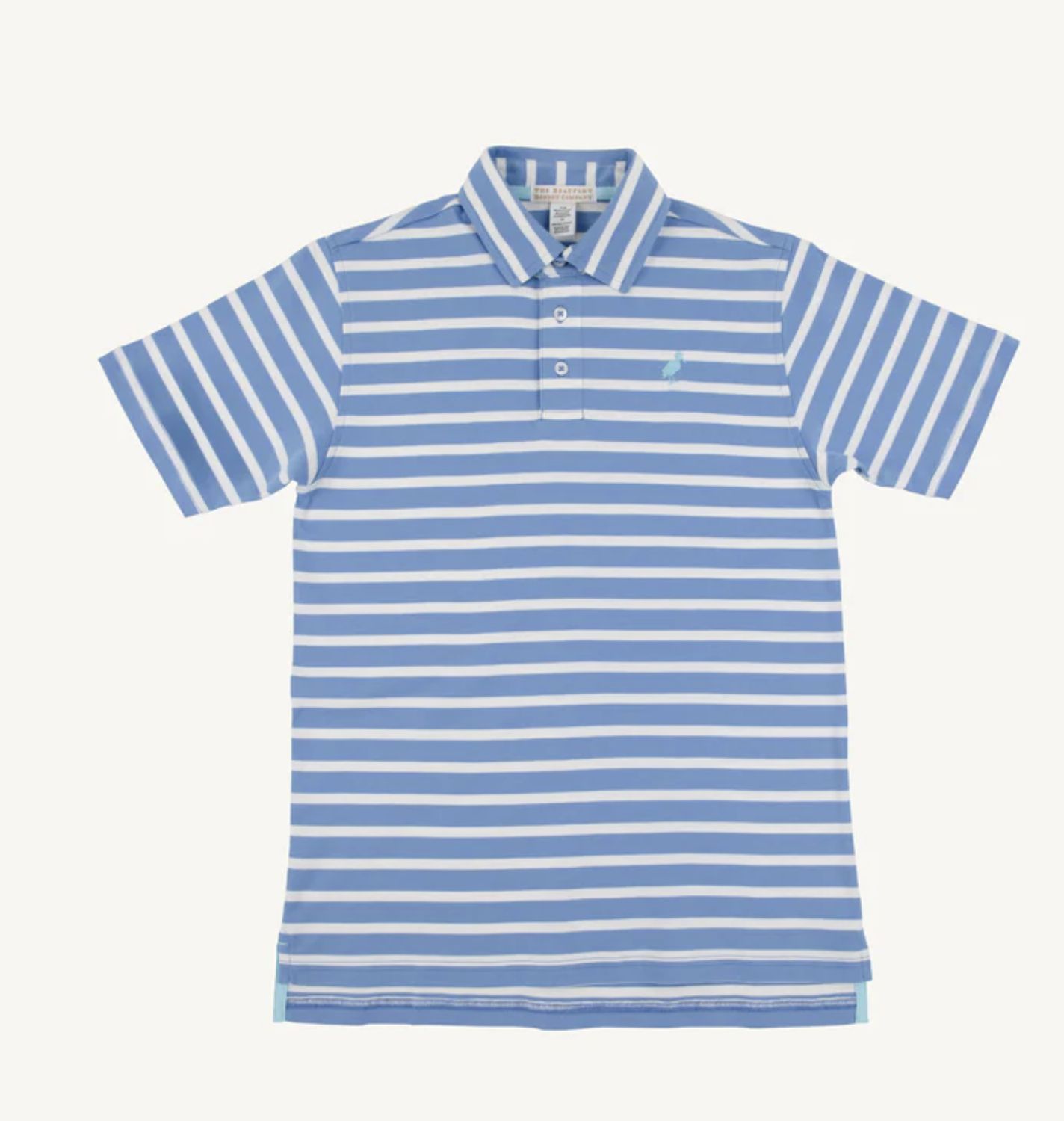 PRIM AND PROPER POLO -BARBADOS BLUE STRIPE