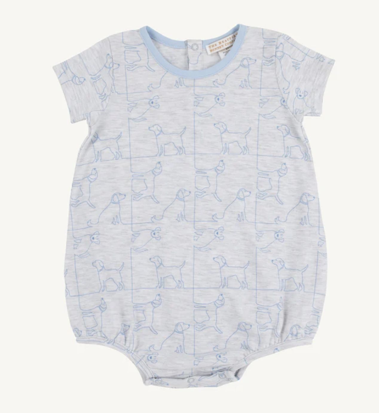 SHORT SLEEVE PATTON PLAY BUBBLE - PIMA - PUPPY PUZZLE/BEALE STREET BLUE
