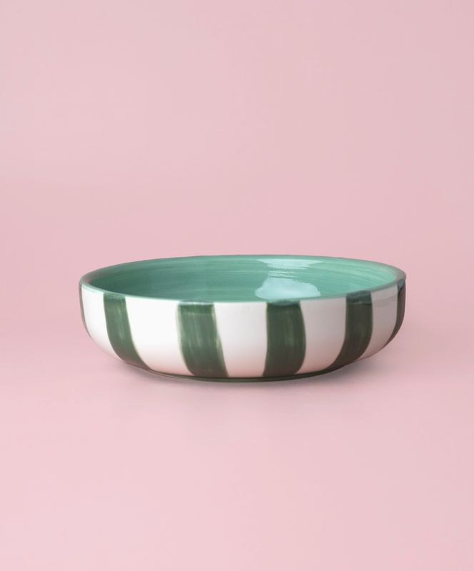 LARGE CERAMIC GARLIC GRATER PLATE - GREEN JADE