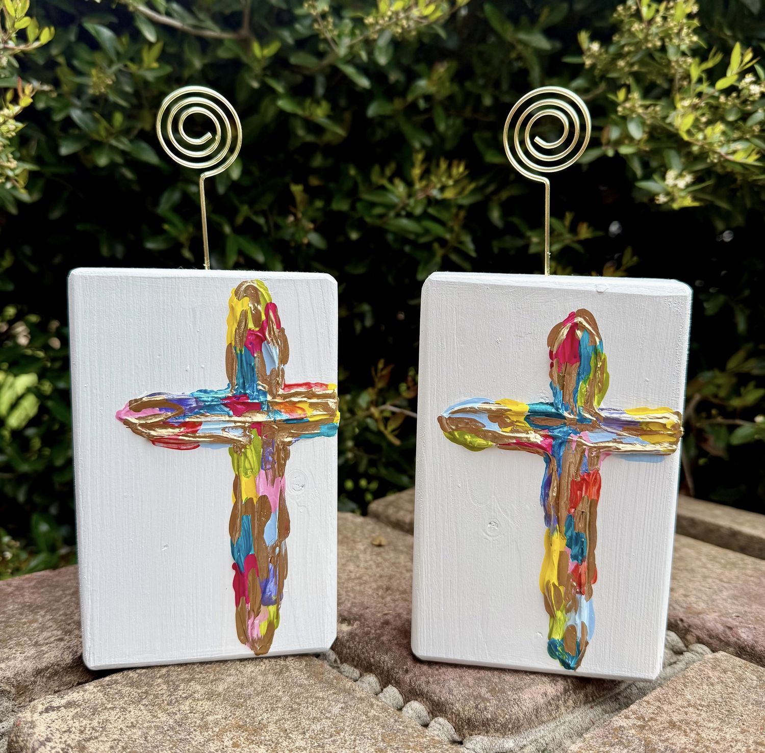 COLORFUL TEXTURED CROSS VERSE BLOCK