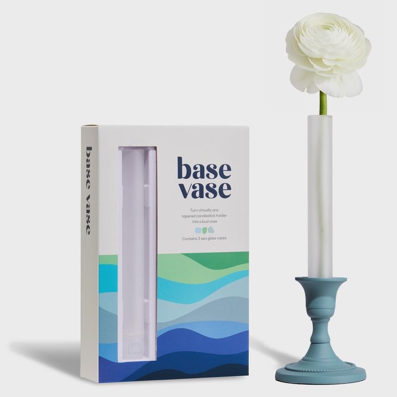 BASE VASE 3-PACK- SEA GLASS