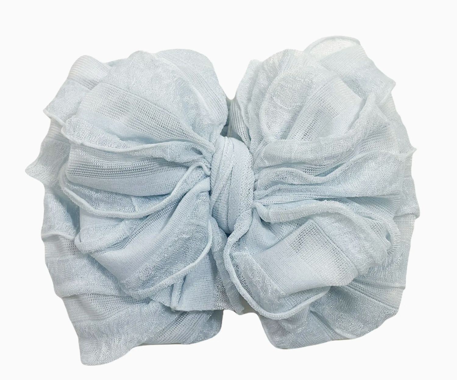 SKY BLUE RUFFLED HEADBAND