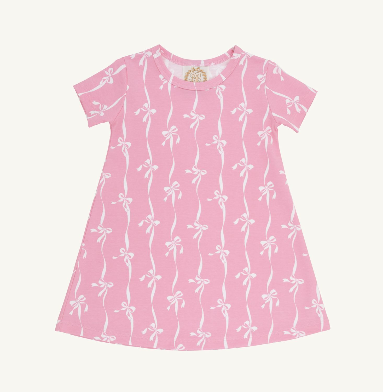 BELL COURT BOWS SHORT SLEEVE POLLY PLAY DRESS