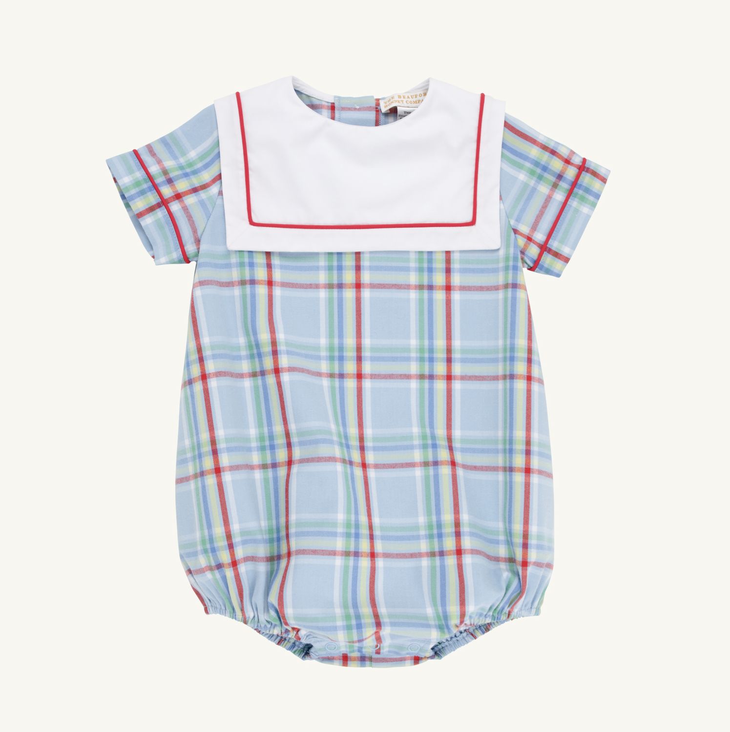 TOWNES TOP SAIL BUBBLE- KENSINGTON COURT PLAID &amp; WORTH AVE WHITE