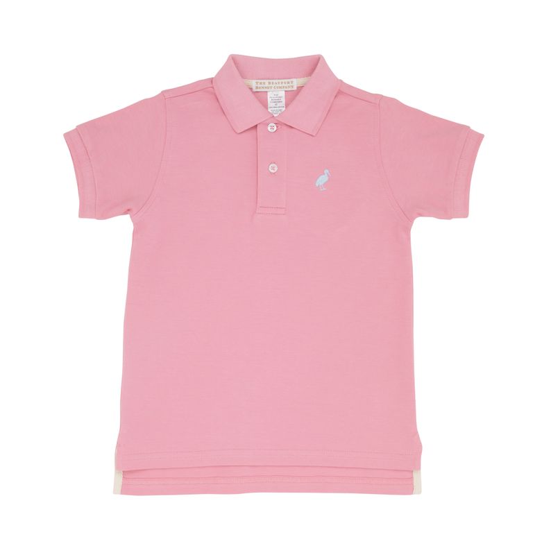 PRIM &amp; PROPER POLO SS- HAMPTONS HOT PINK &amp; BUCKHEAD BLUE