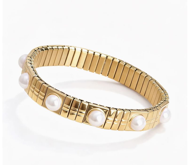 ROUND PEARL ICON TILE BRACELET
