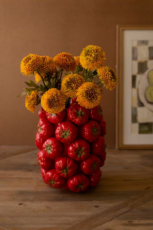 CERAMIC VASE - TOMATOES