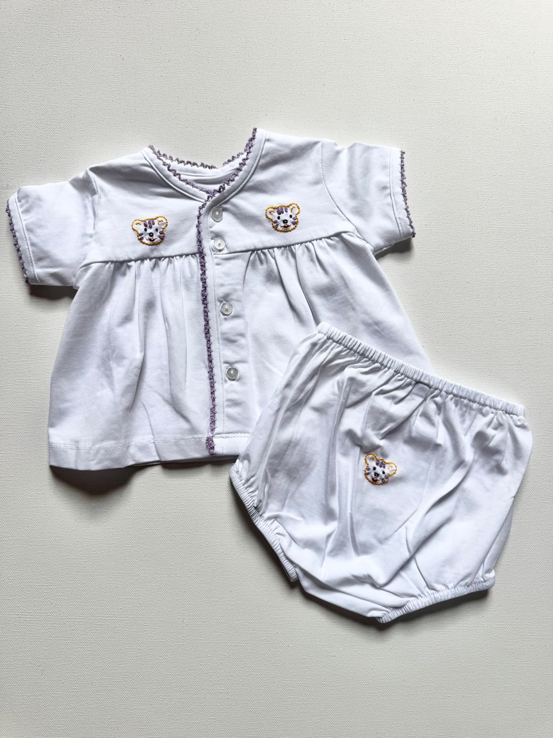 PURPLE/GOLD UNISEX DIAPER SET