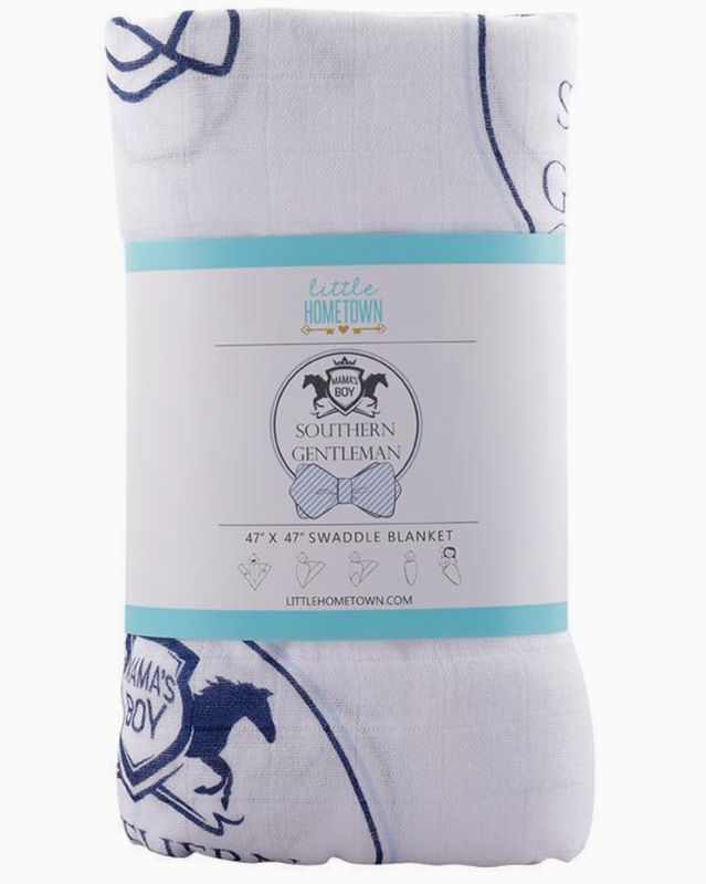 SOUTHERN GENTLEMEN BABY BOY MUSLIN SWADDLE BLANKET