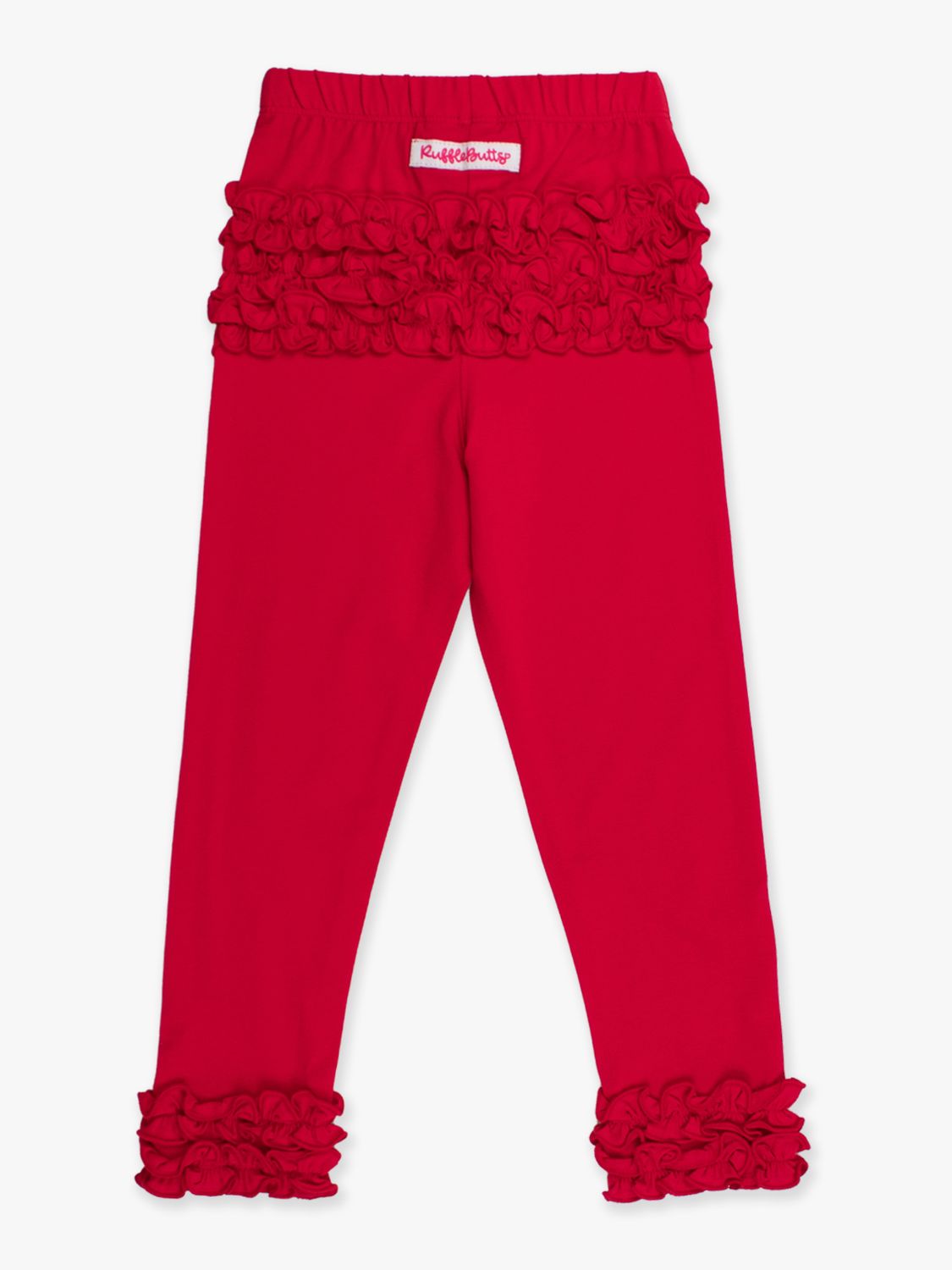 RED RUFFLE LEGGINGS W/ SIGNATURE REAR RUFFLES