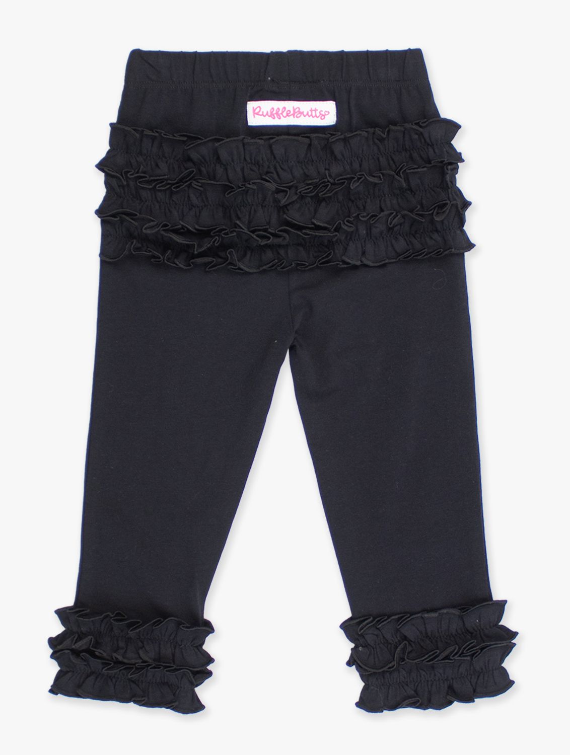 BLACK RUFFLE LEGGINGS W/ SIGNATURE REAR RUFFLES