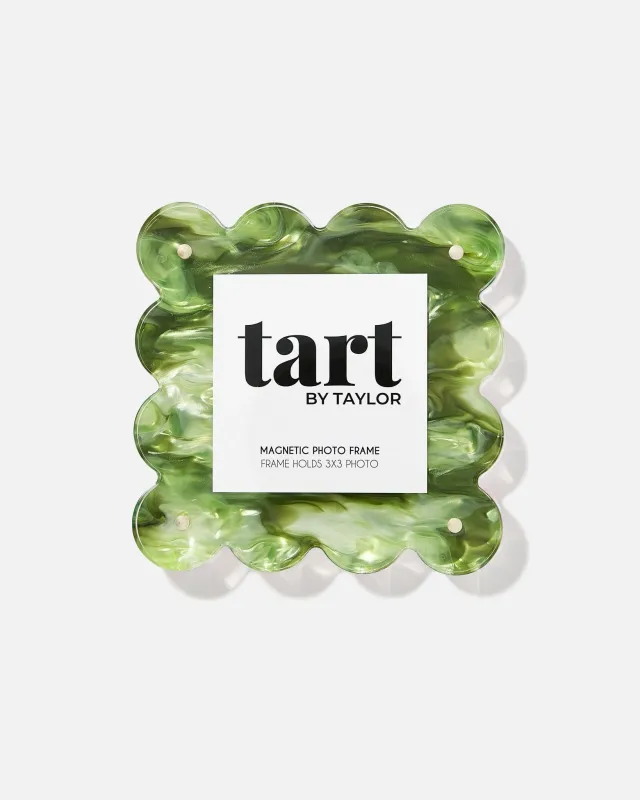 GREEN MARBLED MINI ACRYLIC PICTURE FRAME