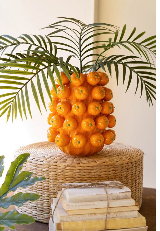 CERAMIC ORANGES VASE