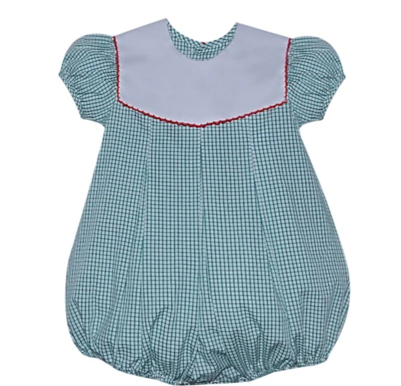 GREEN REESE GIRL BUBBLE- PICOT COLLAR