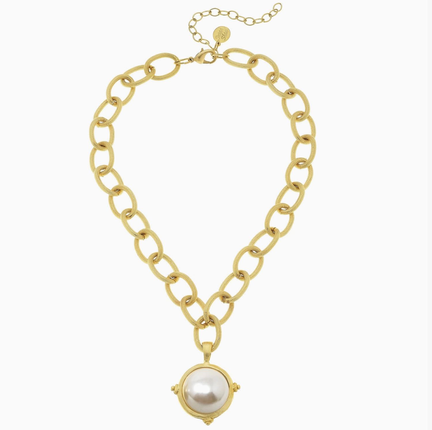 PEARL CAB CHAIN NECKLACE