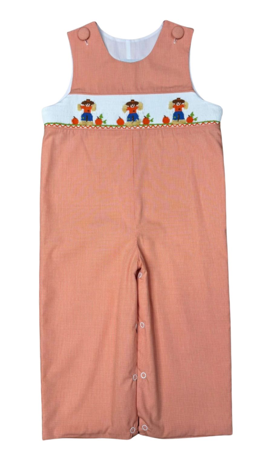 BOYS LONG JON JON SMOCKED SCARECROW