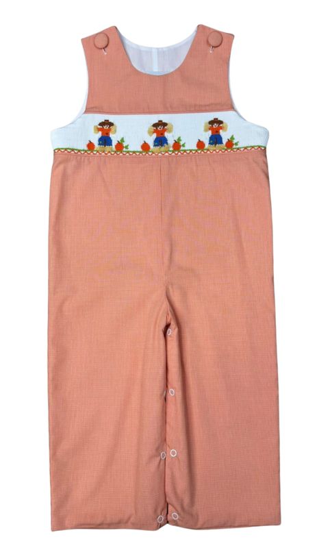 BOYS LONG JON JON SMOCKED SCARECROW