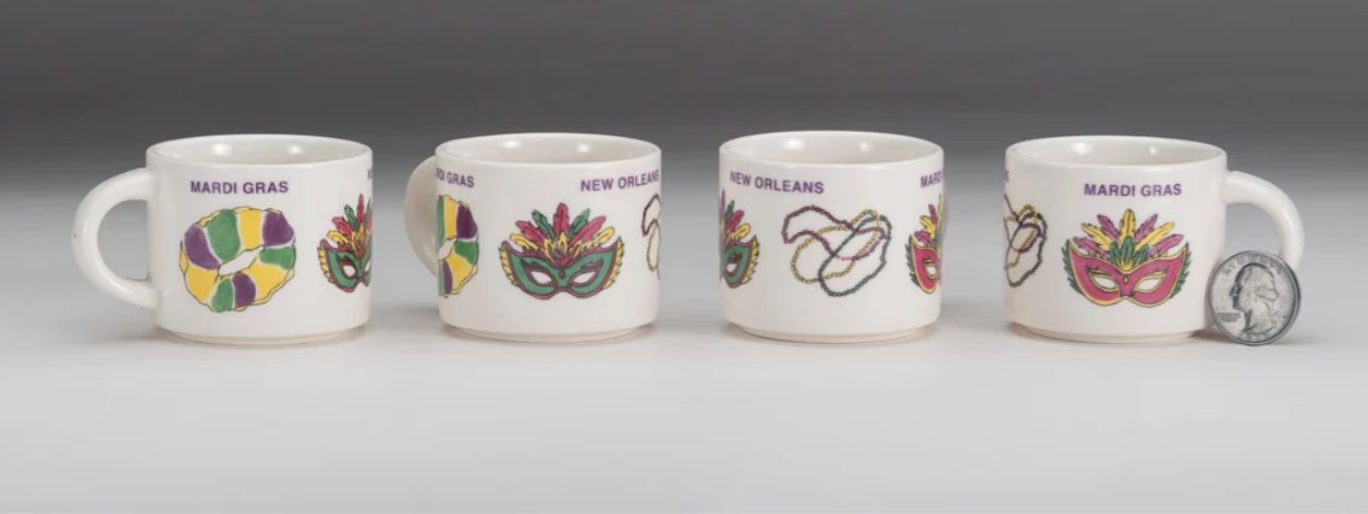 ESPRESSO CUP MARDI GRAS - SET OF 2