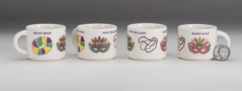 ESPRESSO CUP MARDI GRAS - SET OF 2