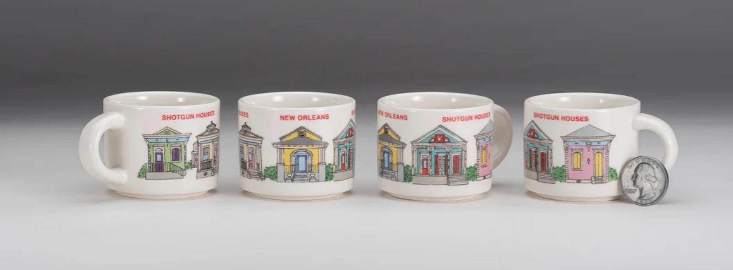 ESPRESSO CUP SHOTGUN HOUSES - SET OF 2