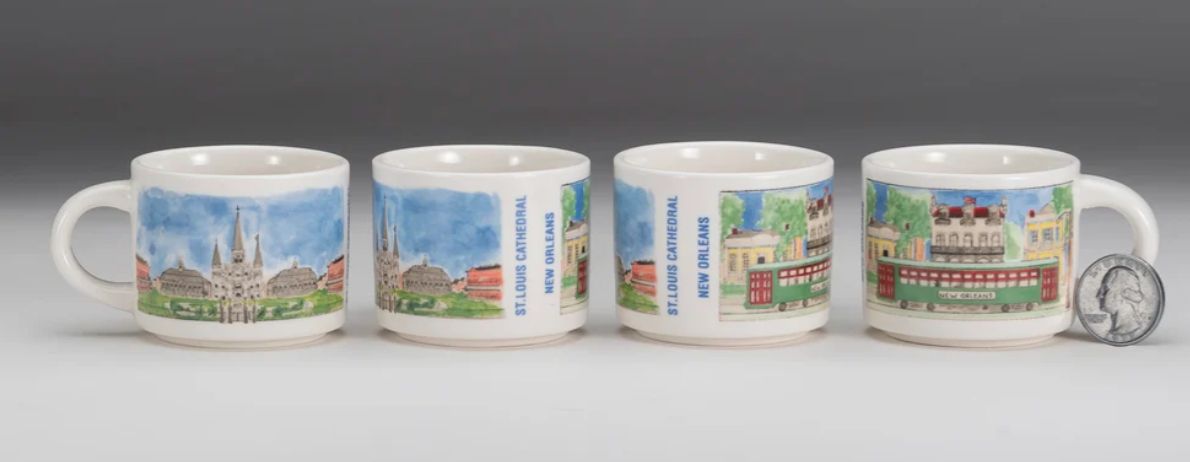 ESPRESSO CUP ST. LOUIS CATHEDRAL - SET OF 2