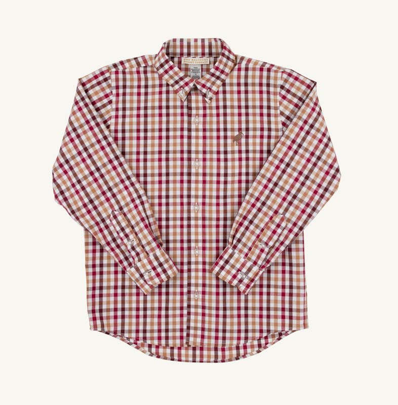 DEANS LIST DRESS SHIRT-EASTON POND PLAID/GRAY BAY BROWN