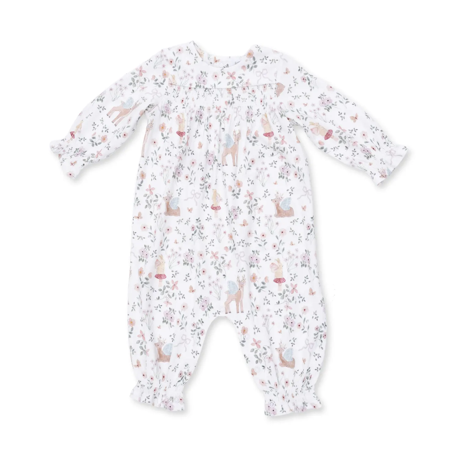 ENCHANTED WOODLAND SMOCKED L/S ROMPER