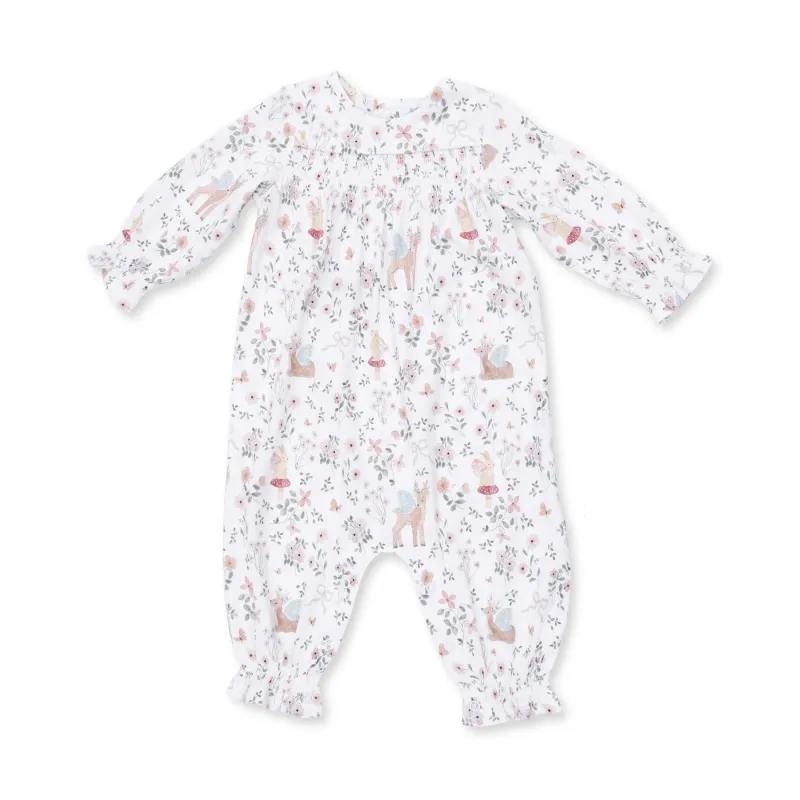 ENCHANTED WOODLAND SMOCKED L/S ROMPER