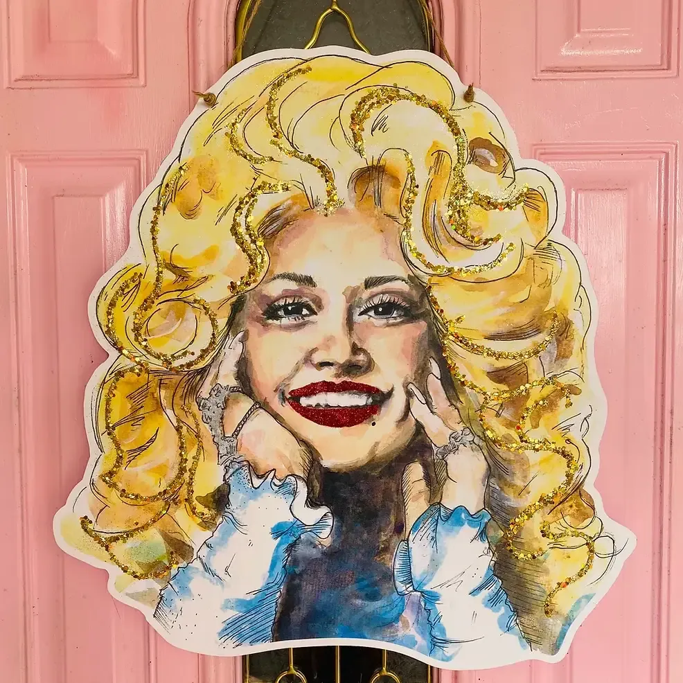 DOLLY PARTON DOOR HANGER