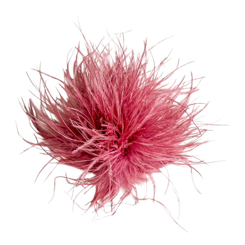 OSTRICH FEATHER POUF- BLUSH