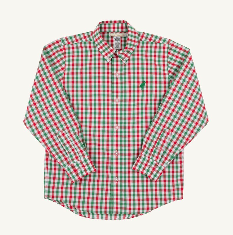 DEANS LIST DRESS SHIRT- RICHMOND RED &amp; KIAWAH KELLY GREEN