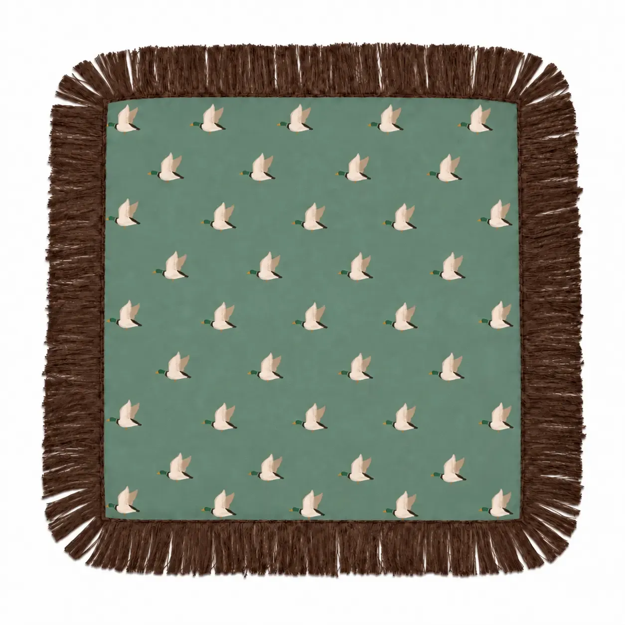 THE MALLARD FLIGHT FRINGE SCARF