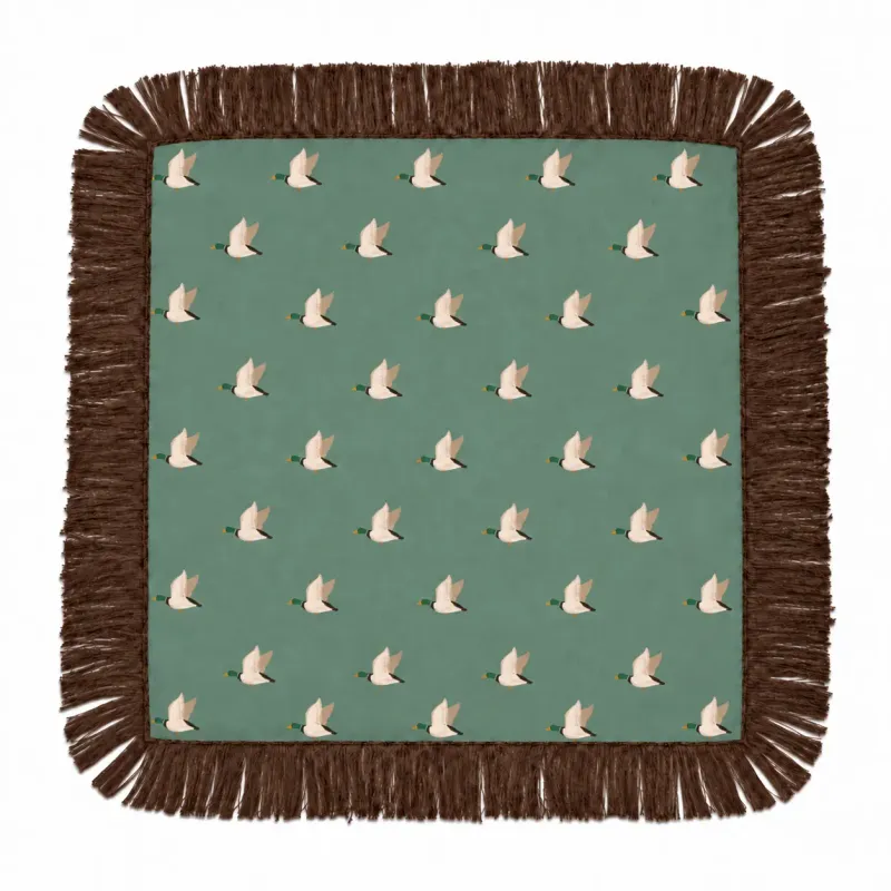 THE MALLARD FLIGHT FRINGE SCARF