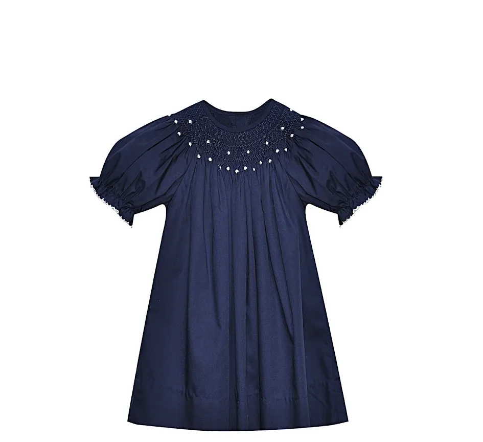 SAVANNAH BISHOP DRESS- NAVY
