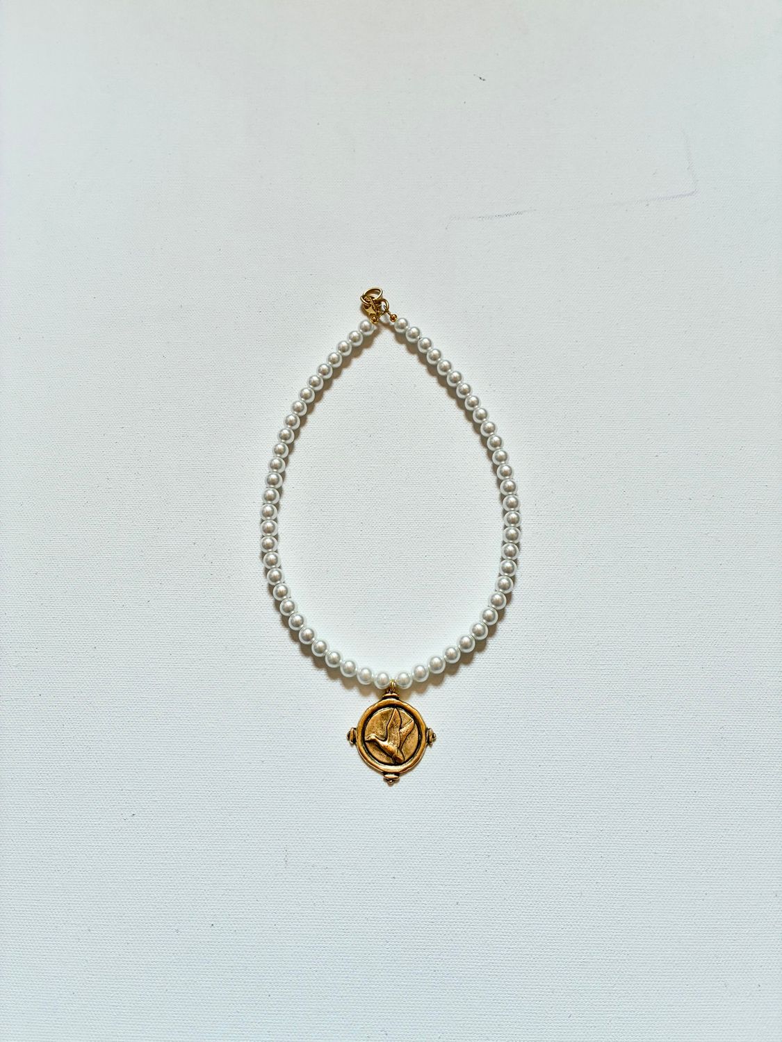 GOLD SIGNATURE DUCK PEARL NECKLACE