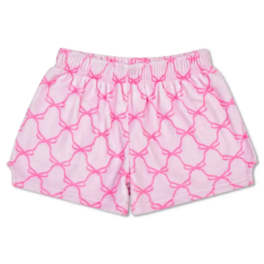 SWEET TRELLIS BOW PLUSH SHORTS