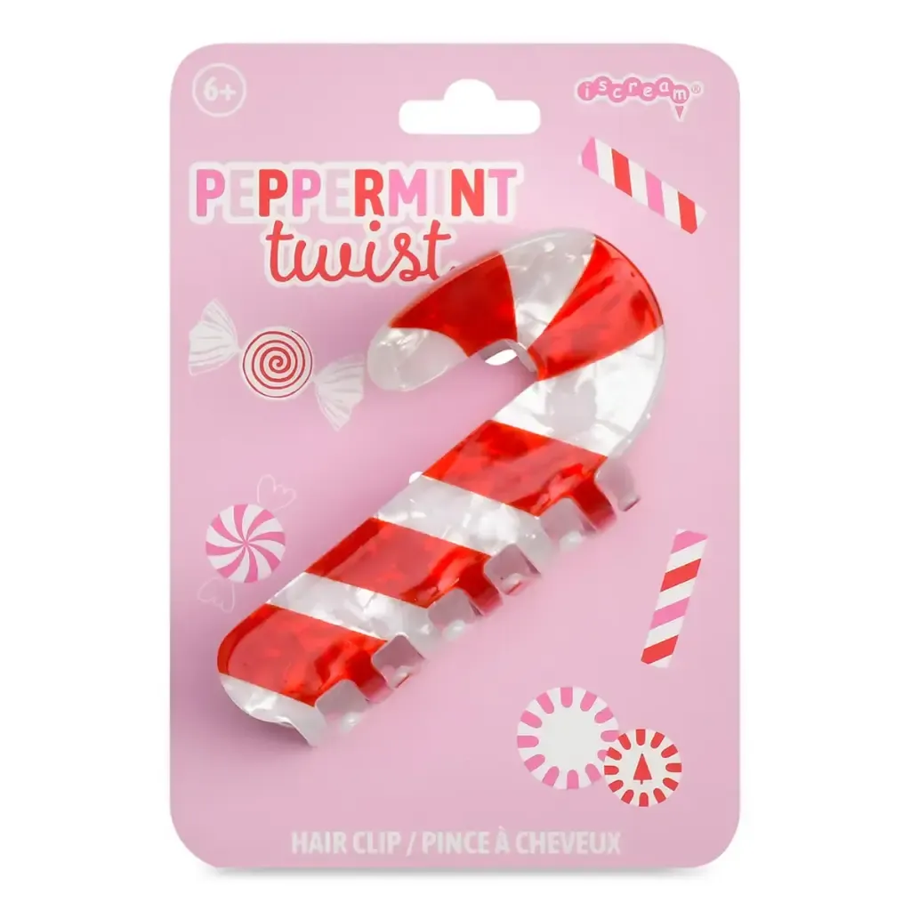 CANDY CANE HAIR CLIP