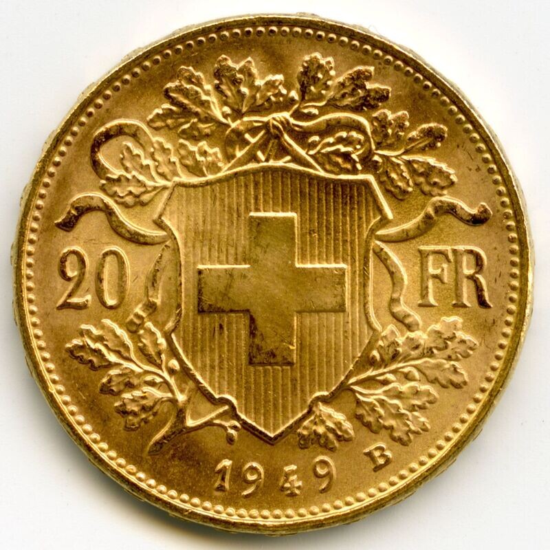20 Francs Croix Suisse