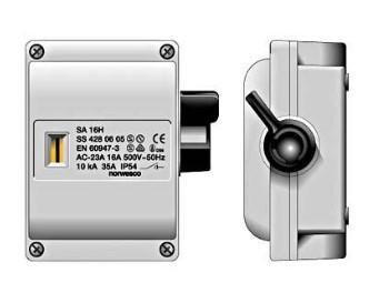 Werkschakelaar SA316 3p 16A 1-3 fase (IP54) Norwesco