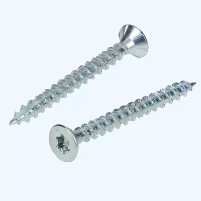 200 stuks verzinkte spaanplaatschroef 4,0 x 40 mm Torx (voldraad)