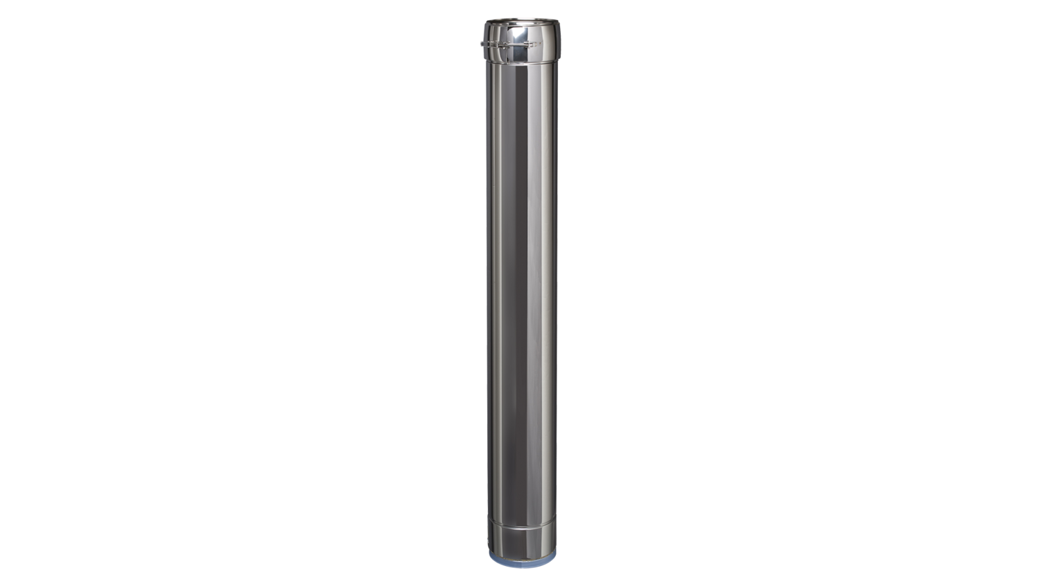 Dubbelwandig RVS Ø 80/130 recht element 100 cm