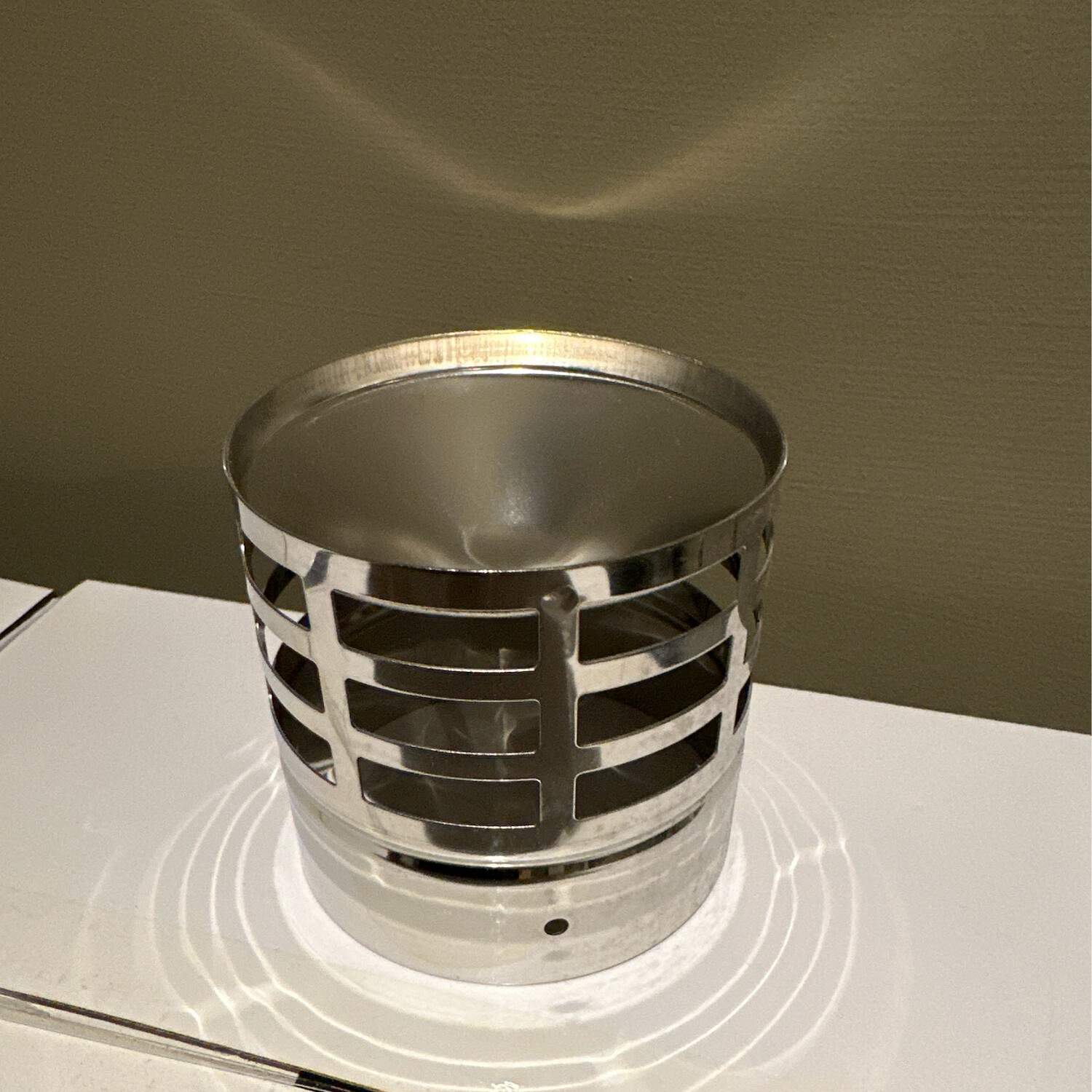 Windkap RVS, diameter Ø80mm vrouwelijk