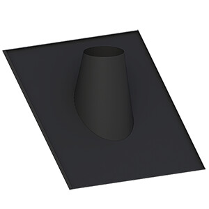 Loodslab 30-45° lood zwart aanpasbaar van Ø 120-Ø 160