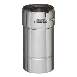 Dubbelwandig RVS Ø 80/130 recht element 25 cm