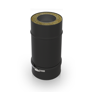 Element 250 mm DS INOX DW zwart Ø 80 mm